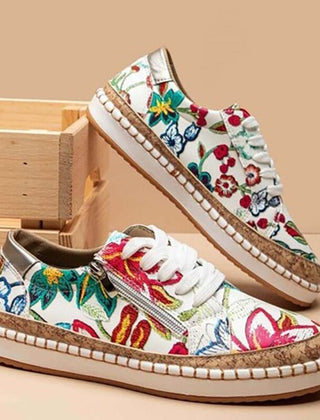 Oluchi™  Floral Orthopedic Zipper Sneakers