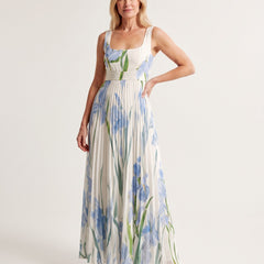 Barbara Garden Elegance Dress - Blue