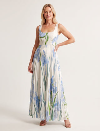 Barbara Garden Elegance Dress - Blue