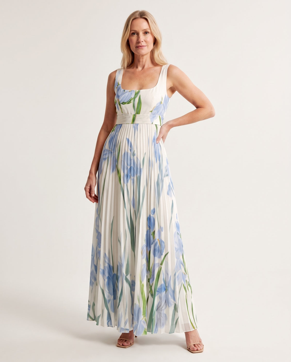Barbara Garden Elegance Dress - Blue