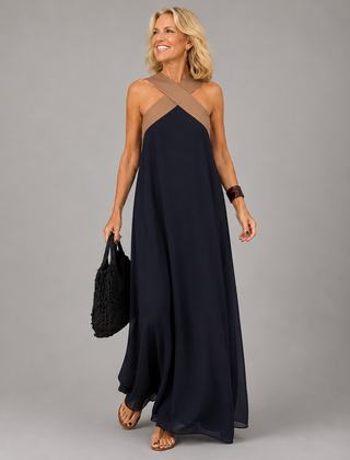 Madelynn | Cross Elegance Maxi Dress