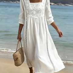Liesel™ Casual Square-Neck Dress with Cut-Out Detail