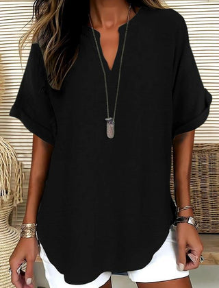 Atasia™ Soft-Touch Notched-Neck Blouse