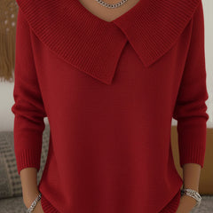 Yareli Elegant Collar Knit Jumper