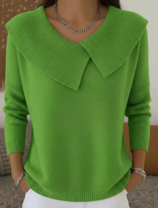 Yareli Elegant Collar Knit Jumper