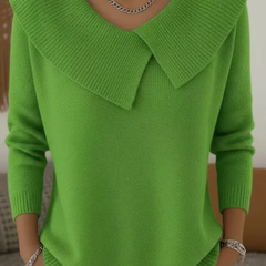 Yareli™ | Elegant Collar Knit Jumper