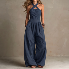 Clara™ Crossover-Neck Jumpsuit