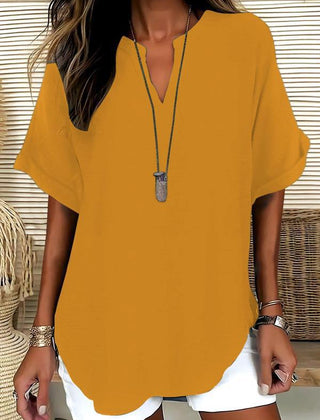 Atasia™ Soft-Touch Notched-Neck Blouse