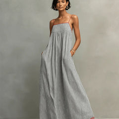 Ondine™ Striped Contrast Trim Maxi Dress