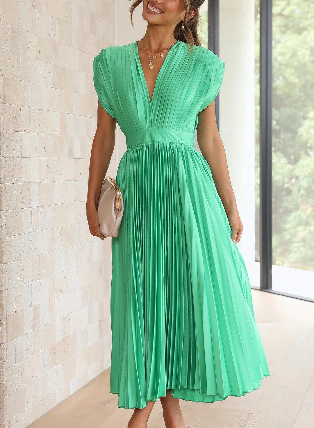 Ottavia™ Elegant Pleated Maxi Dress