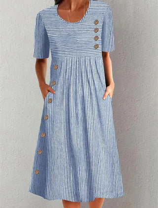 Eden™ | Striped Midi Dress