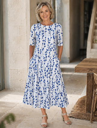 Aisha™ Effortless Floral Midi Dress