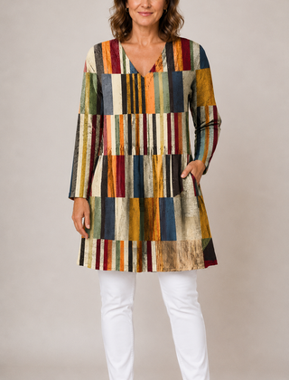 Lydia | Long Blouse with V-Neck