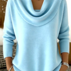 Marie™ | Elegant Cowl Neck Knit Sweater