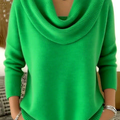 Marie™ | Elegant Cowl Neck Knit Sweater
