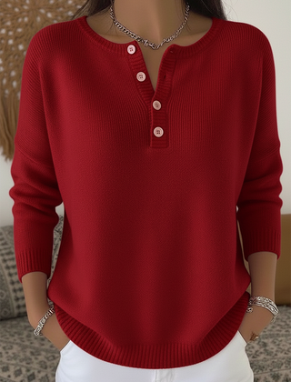 Monica Classic Button Knit Sweater