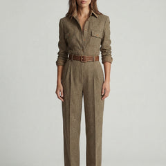 Celia™ Checked Wide-Leg Jumpsuit