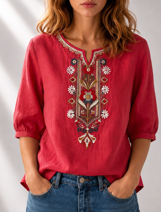 Dalia™ Floral Embroidered Blouse