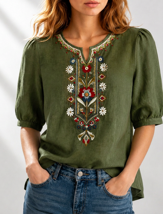 Dalia™ Floral Embroidered Blouse