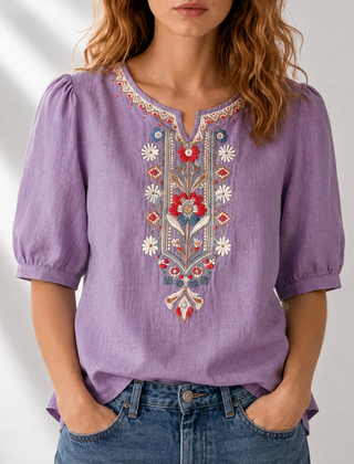 Dalia™ Floral Embroidered Blouse