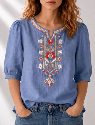 Dalia™ Floral Embroidered Blouse