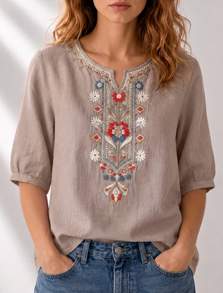 Dalia™ Floral Embroidered Blouse