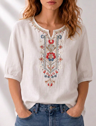Dalia™ Floral Embroidered Blouse