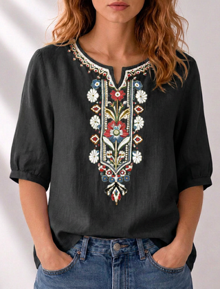 Dalia™ Floral Embroidered Blouse