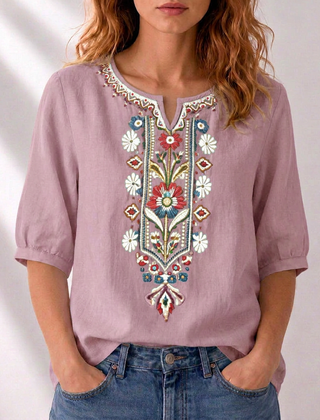 Dalia™ Floral Embroidered Blouse