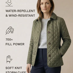 Olive™ Quilted Button-Up Jacket