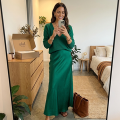 Isolde™ Knit & Satin Ensemble