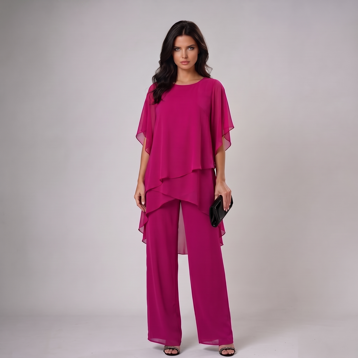 Chiara™ Layered Two-Piece Set - Fuchsia