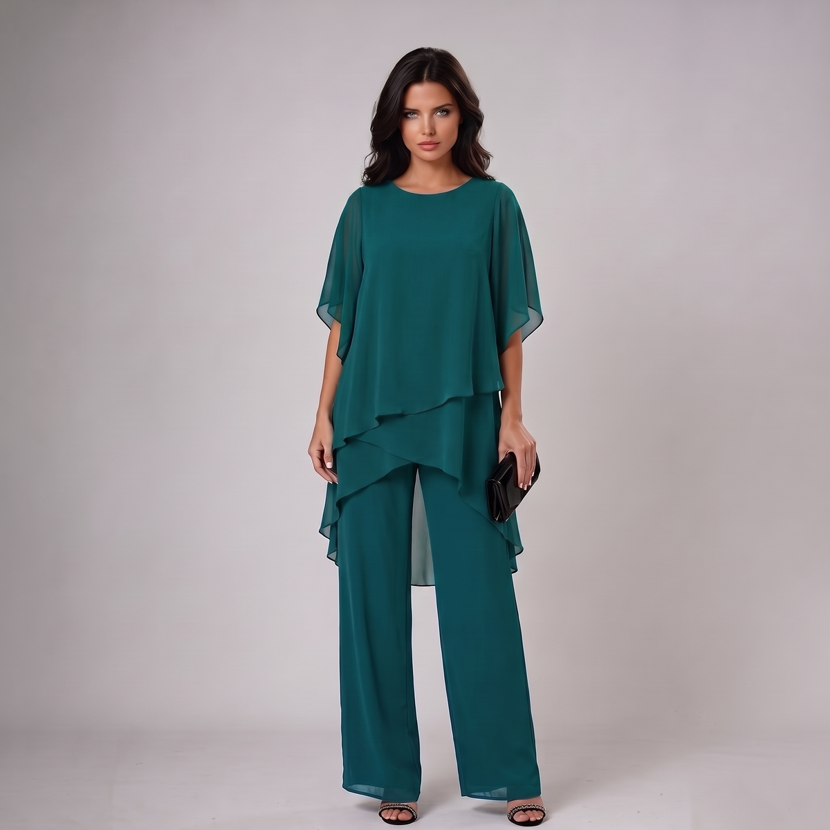 Chiara™ Layered Two-Piece Set - Turquoise