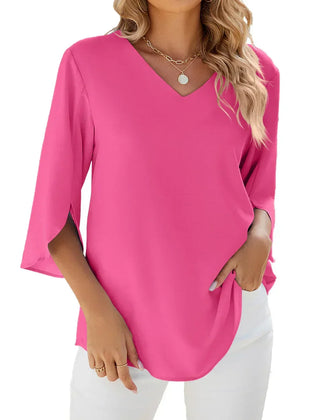 Jadzia™ Relaxed V-Neck Blouse