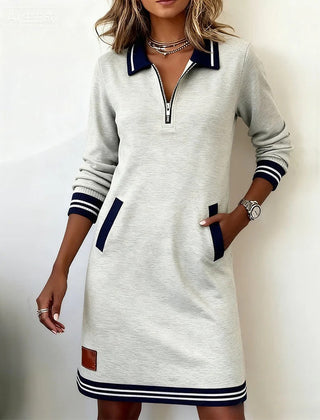Saylor™ Zip Collar Sweatshirt Dress