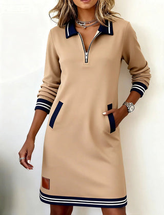 Saylor™ Zip Collar Sweatshirt Dress