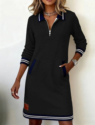 Saylor™ Zip Collar Sweatshirt Dress