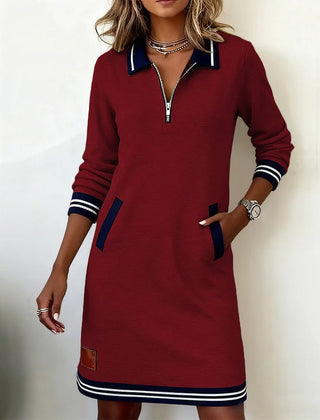 Saylor™ Zip Collar Sweatshirt Dress