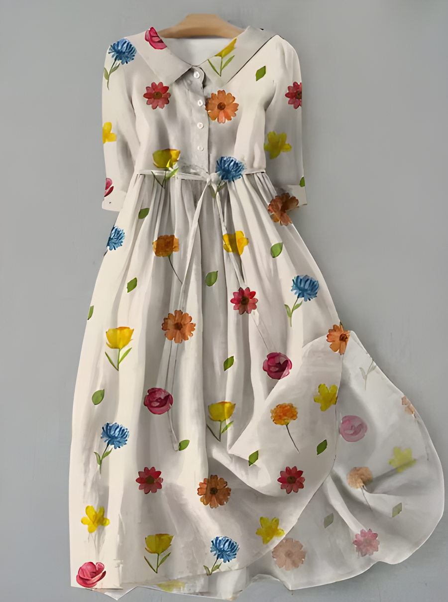 Noelle™ Floral Button-Up Dress