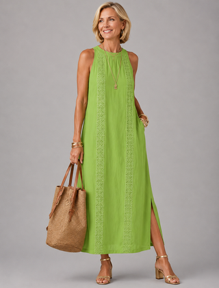 Emberly™ Relaxed Embroidered Midi Dress
