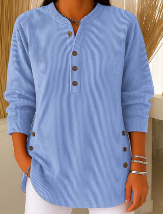 Renata Ribbed Button Detail Tunic