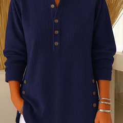 Renata Ribbed Button Detail Tunic