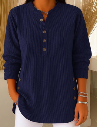 Renata Ribbed Button Detail Tunic