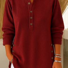 Renata Ribbed Button Detail Tunic