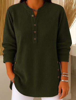 Renata Ribbed Button Detail Tunic