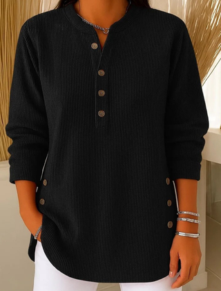 Renata Ribbed Button Detail Tunic