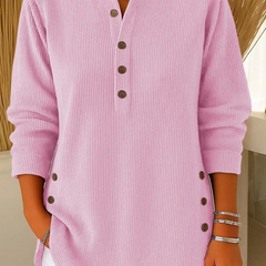 Renata Ribbed Button Detail Tunic