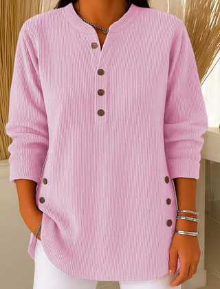 Renata™ | Ribbed Button Detail Tunic