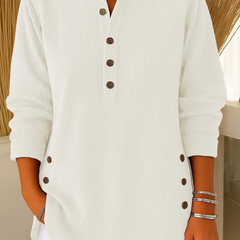 Renata Ribbed Button Detail Tunic