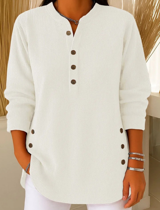Renata Ribbed Button Detail Tunic
